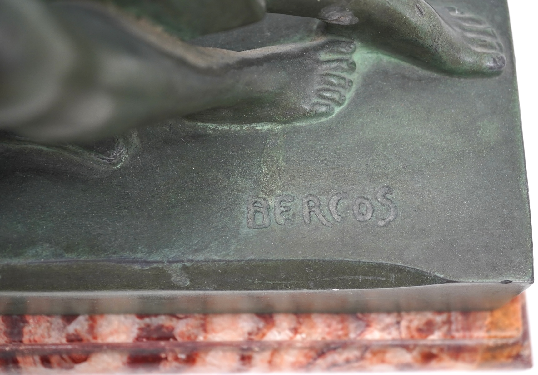 A pair of French Art Deco spelter bookends